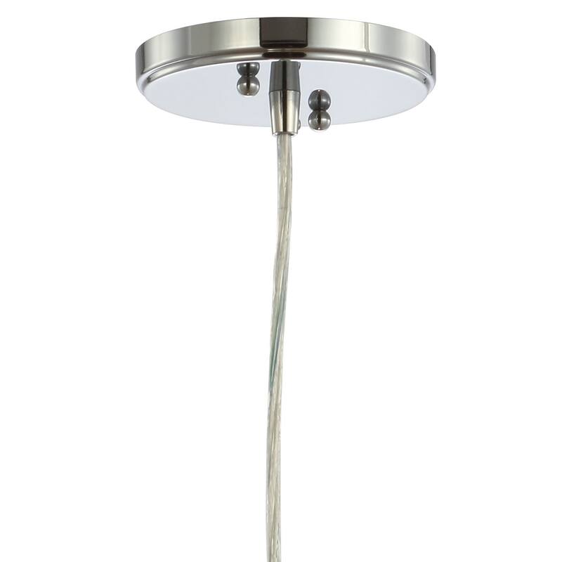 Wyatt 7.5" Adjustable Drop Metal/Glass LED Pendant, Brass Gold by JONATHAN Y