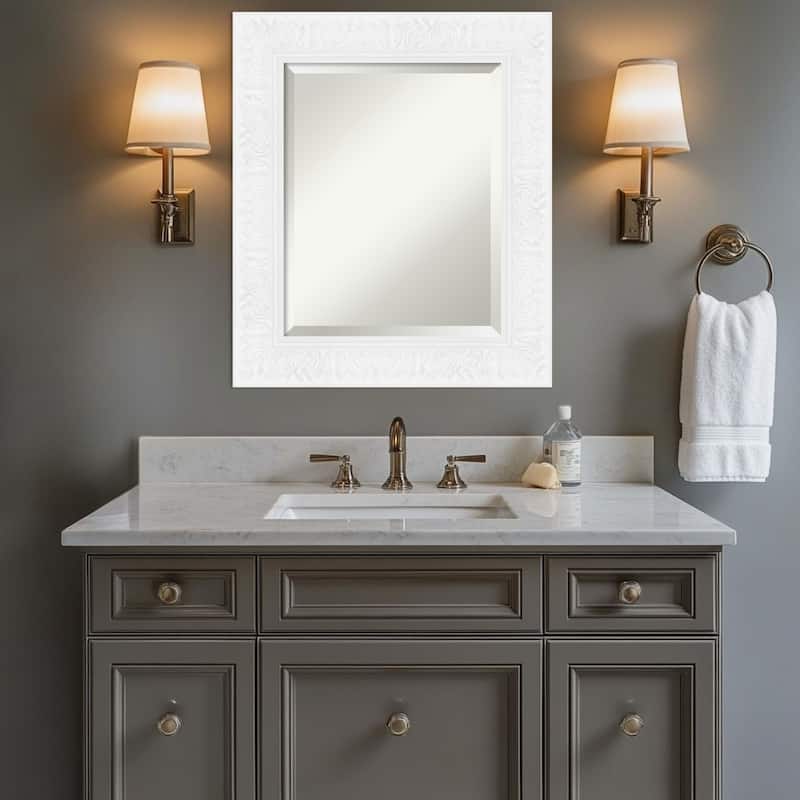 Luxe Beveled Framed Bathroom Vanity Wall Mirror
