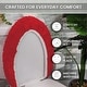 preview thumbnail 137 of 189, Home Weavers Waterford Collection Cotton Toilet Lid Rug | Elastic Fit | Fit Most Standard Toilet Lid | 18"x18"