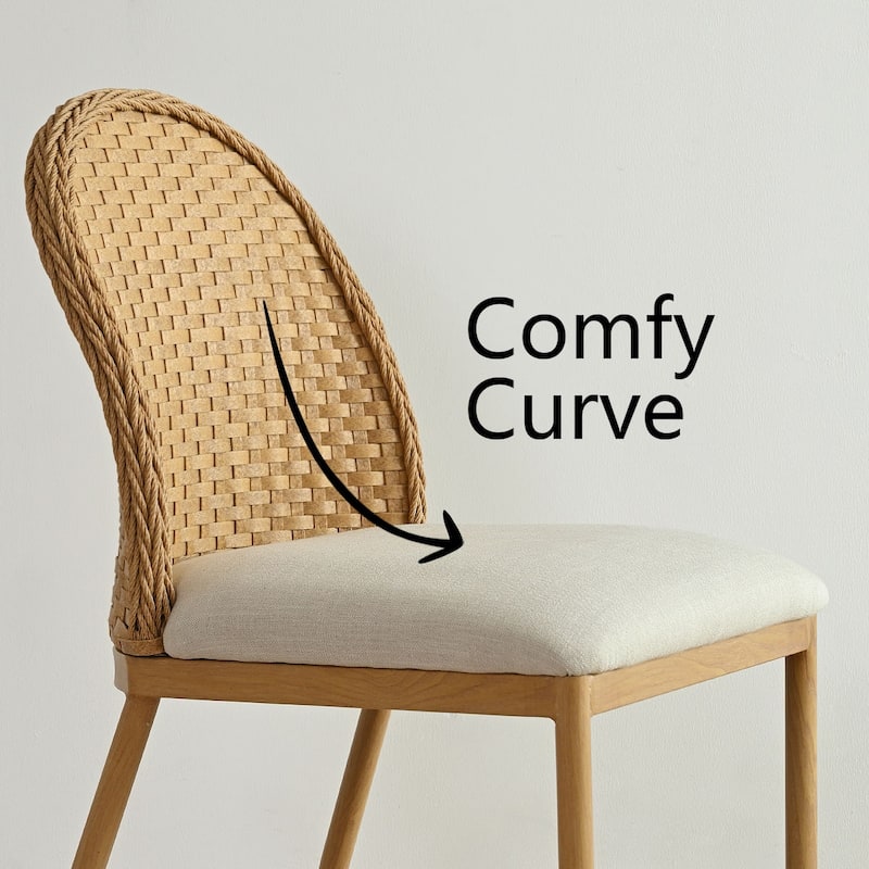 Coastal Rattan Dining Chair (Set of 2)