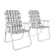 The Novogratz Poolside Gossip Collection Priscilla Folding Chair (2-Pack) - Grey