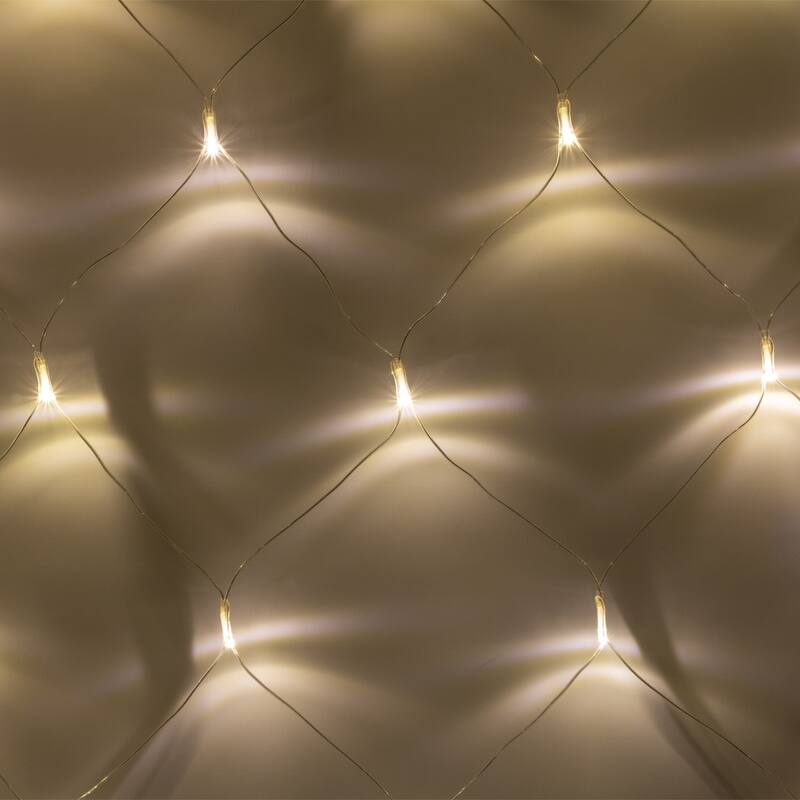192 LED 6.6 ft x 9.8 ft Warm White LED Net Mesh Light for Indoor-Outdoor Use - 6.6 Feet x 9.8 Feet
