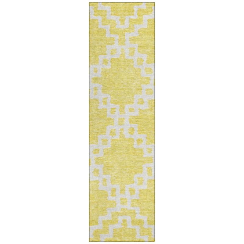 Machine Washable Indoor/ Outdoor Chantille Trellis Geo Rug