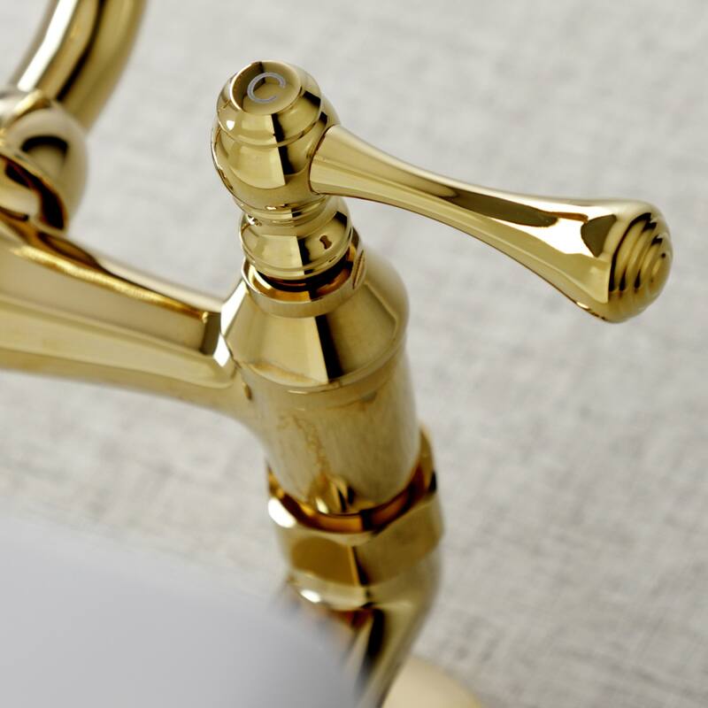 Kingston Brass Adjustable Center Wall Mount Kitchen Faucet