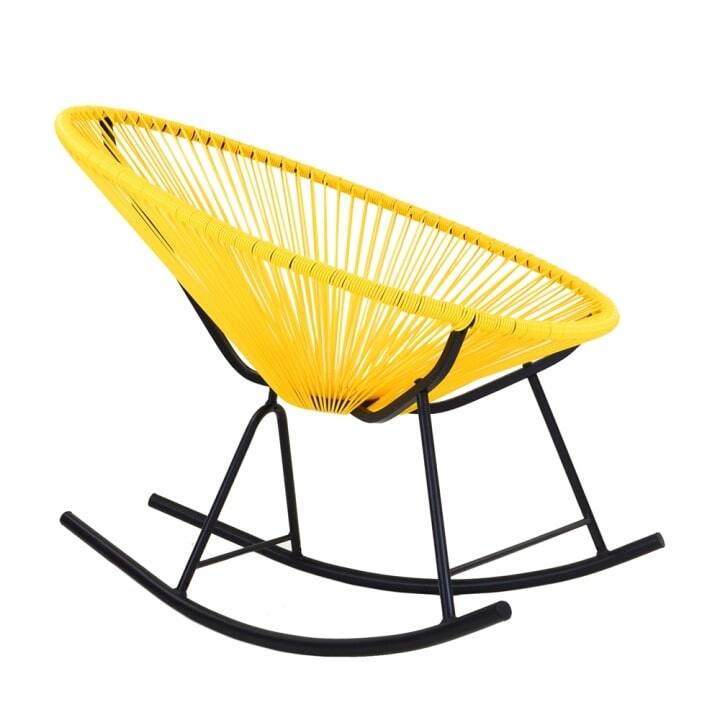 Acapulco Rocker Chair - H34.5xW28.5xD32.75 - Yellow