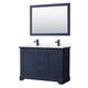Option Dark Blue / White Cultured Marble Top / Matte