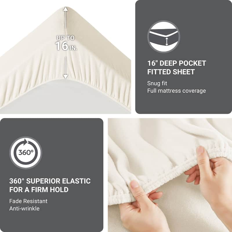Madison Park Micro Fleece Bed Sheet Set