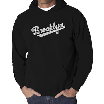 LA Pop Art Men's Word Art Hooded Sweatshirt - New Brooklyn