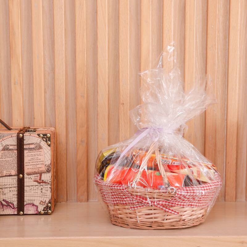 Wicker Willow Picnic Basket with Double Drop-Down Handles - Perfect as Gift basket for all Occasions