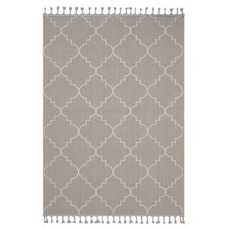 LOOM & LUXE Collection Ivory/Trellis Indoor/Outdoor Area Rug
