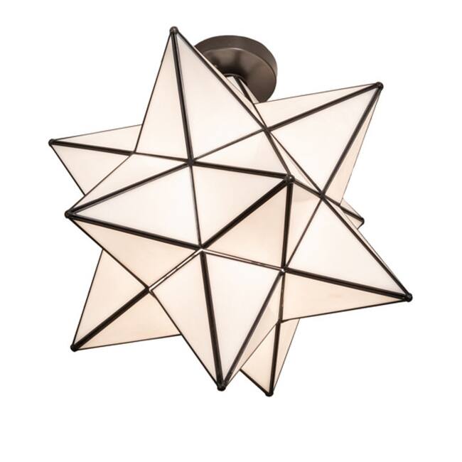 Meyda Tiffany 239498 Moravian Star 18" Wide Semi-Flush Ceiling Fixture