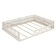 preview thumbnail 4 of 10, Wood Full Size Bed with Guardrail and Pillow