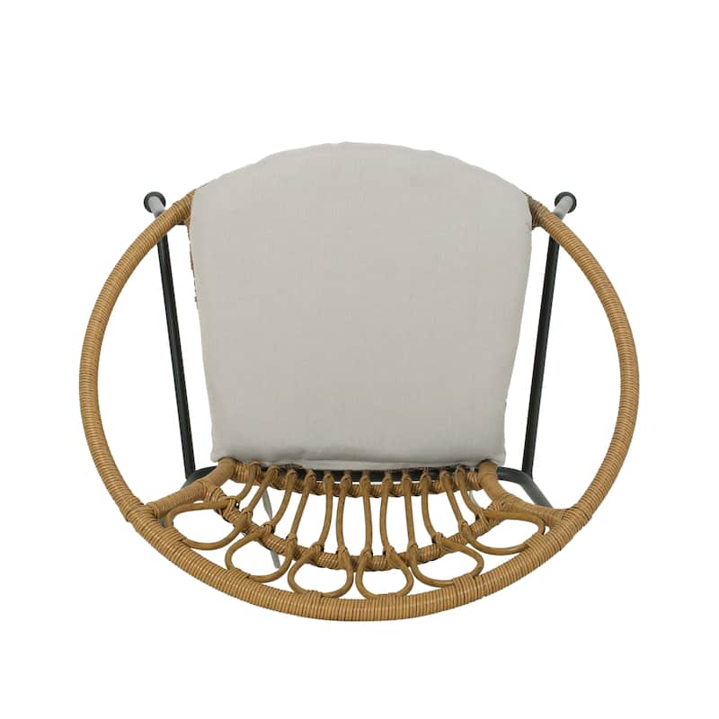 Banya Outdoor Faux Wicker Chairs (Set of 2) by Christopher Knight Home