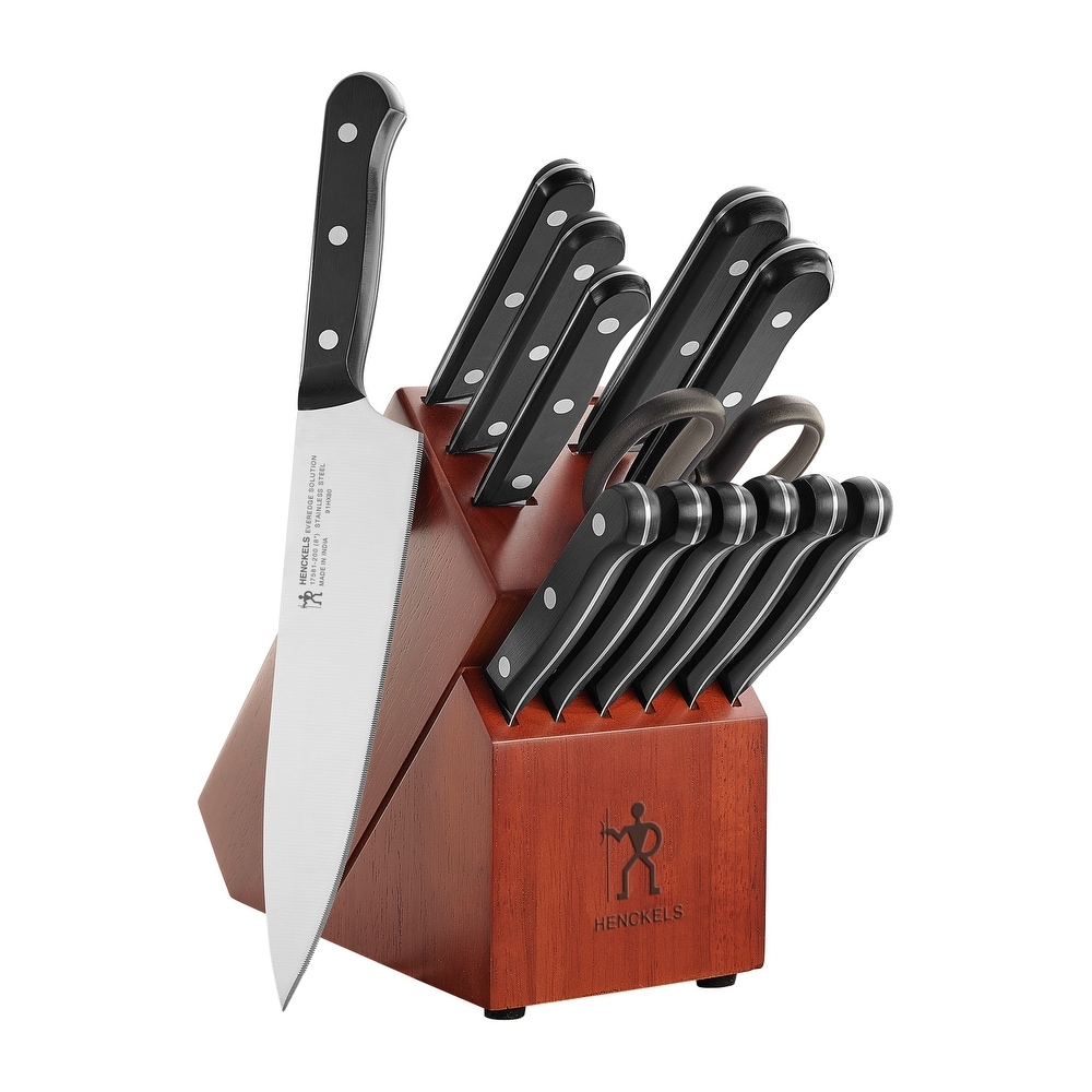 Knife Set, 17Pcs German Stainless Steel Chef Knife Set with Acrylic Block,  6 Steak Knives, Professional Non-Slip Handle - Bed Bath & Beyond - 33354073