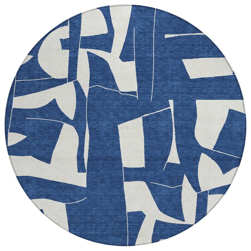 Machine Washable Indoor/ Outdoor Modern Creede Chantille Rug