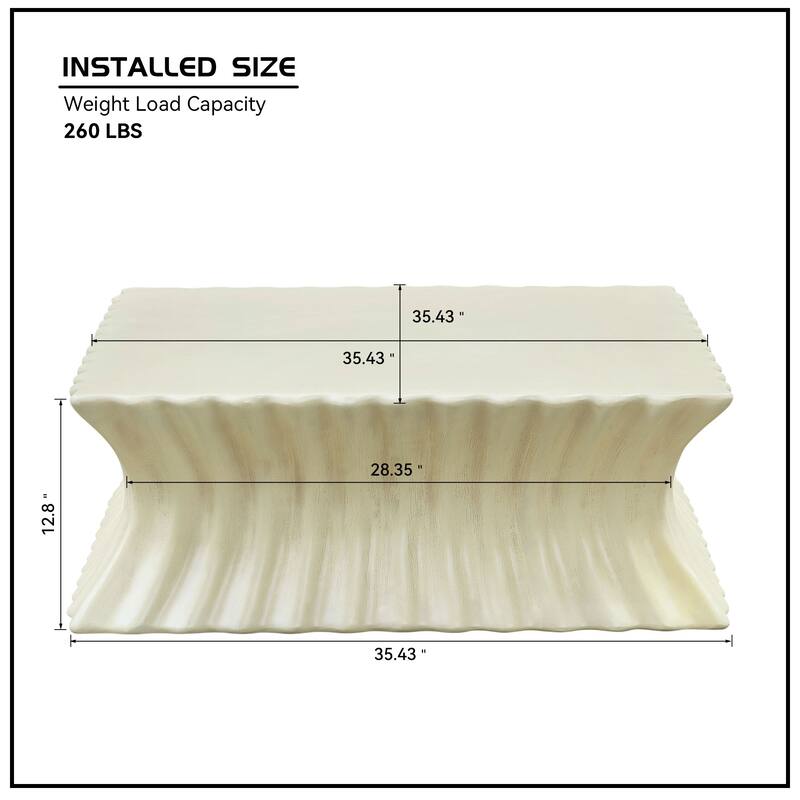 35.43 inch Square Coffee Table