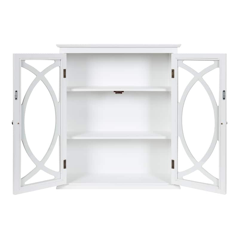 Kate and Laurel Quinlan Decorative Rustic 2-Door Wall Cabinet