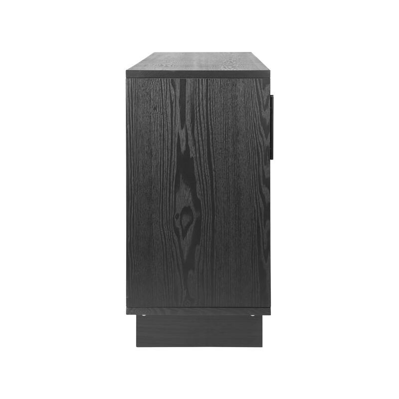 Modern 59" Sideboard Storage Cabinet with 4-Door and Metal Handles for Home Organization