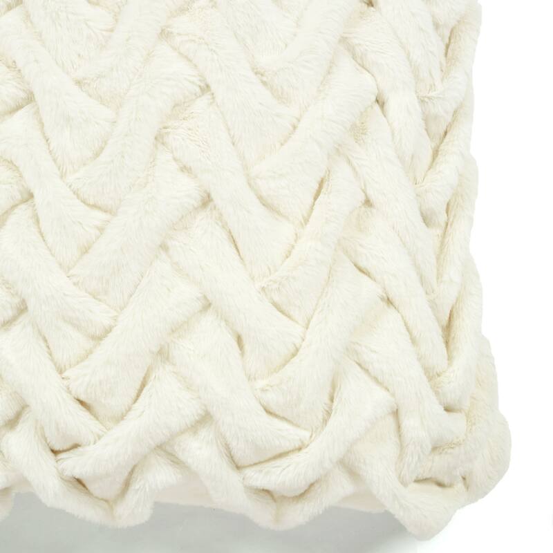 Lush Decor Soft Fur Weave Decorative Pillow Cover