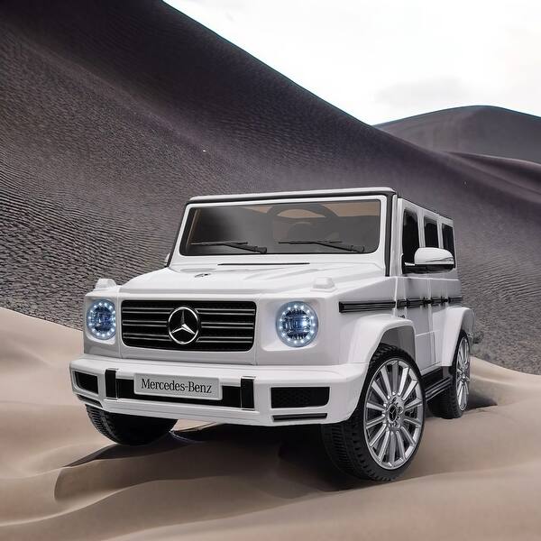 slide 2 of 27, Mercedes-Benz G500 Kids Ride-On Car: 24V with Parent Remote Control White