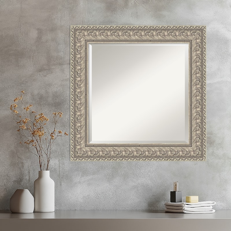 Sydney Silver Beveled Framed Wall Mirror