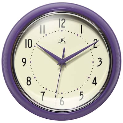 Round Retro Kitchen Wall Clock by Infinity Instruments