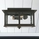 preview thumbnail 7 of 6, Barrett 13" 3-light Outdoor Flush Mount w/ Antiqued Glass
