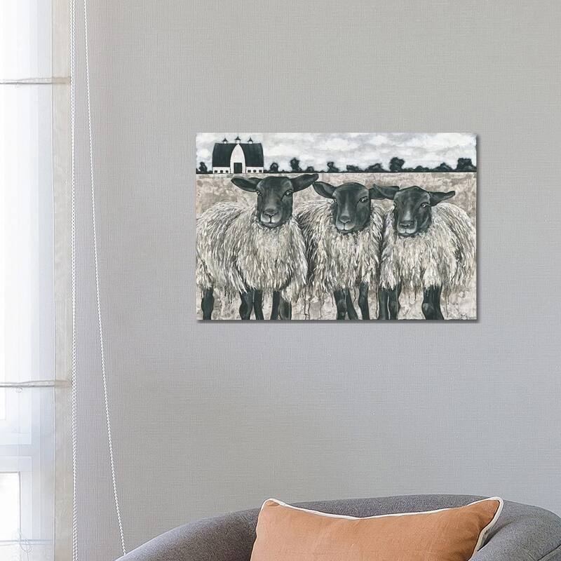 iCanvas "Three Sheep" by Hollihocks Art Canvas Print - 18x26x1.5
