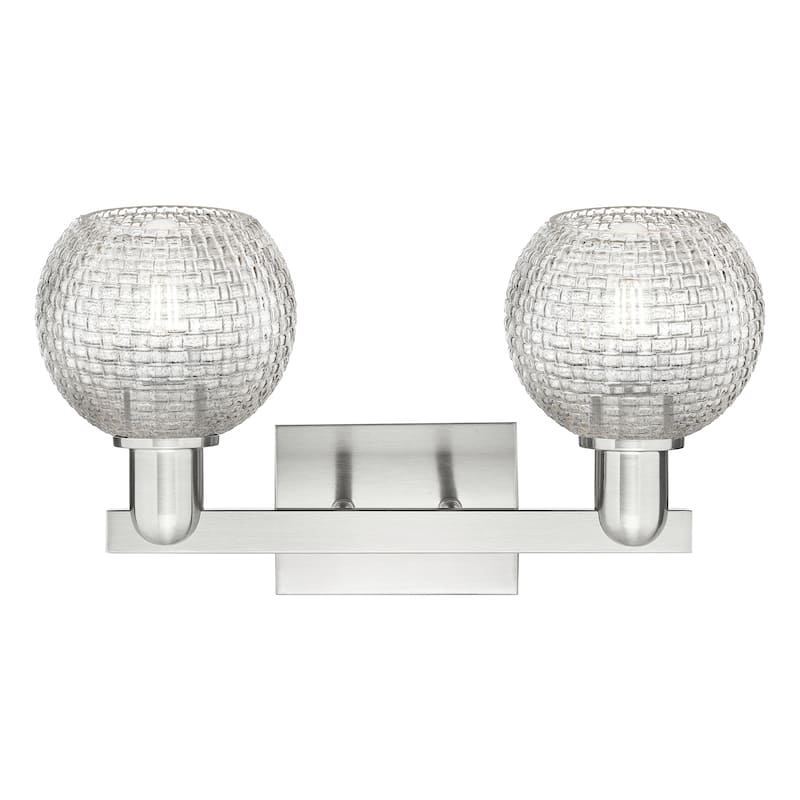 Innovations Lighting Endless Possibilities Arcadia - Athens - 2 Light 17" Basketweave Bath Vanity Light