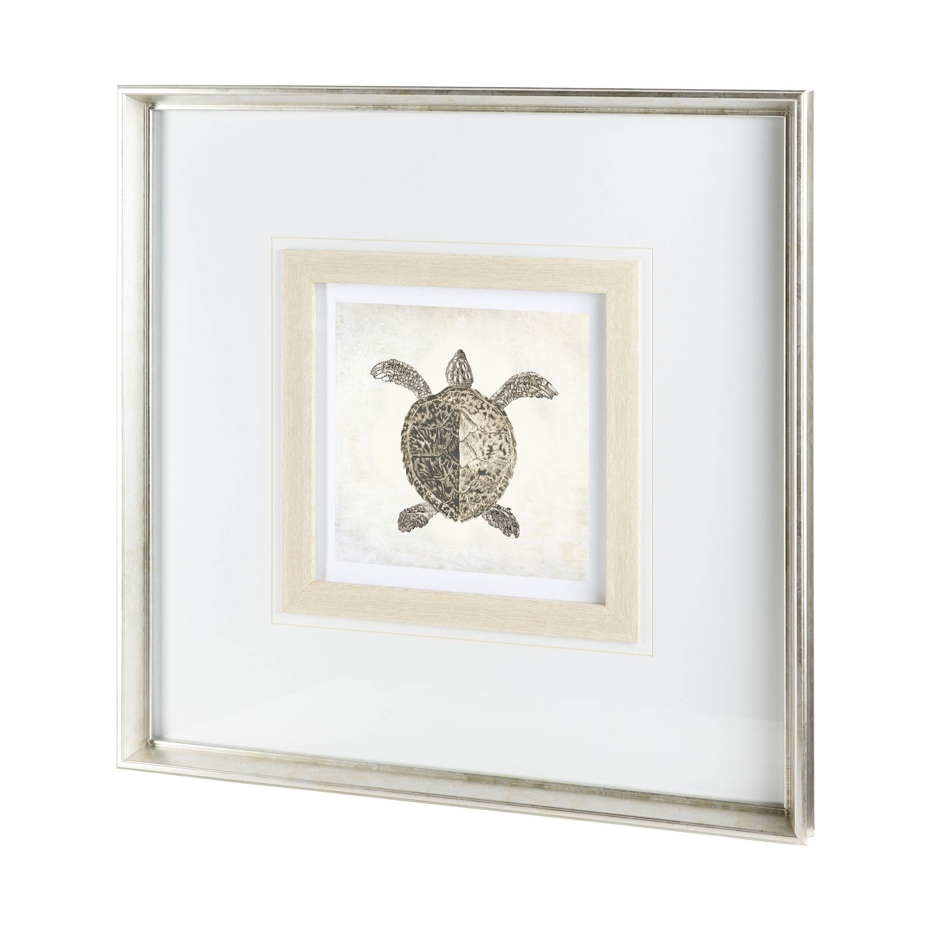 Mercana Vintage Sea Turtle by Mercana Studio a Framed Art Print Matted under Glass