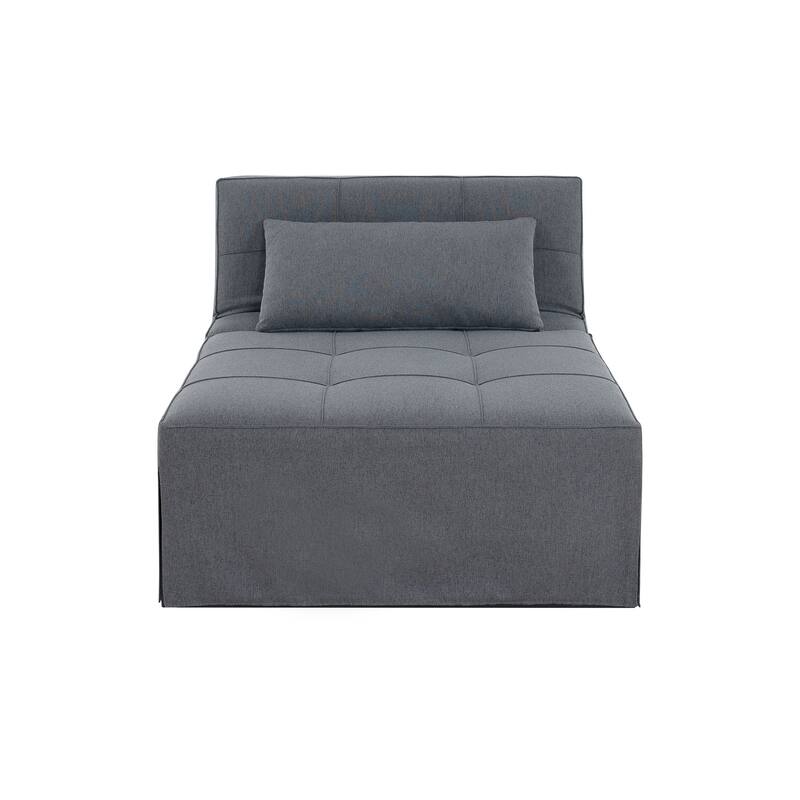 Sleeper Chair Bed, 4 In 1 Multi-Function Convertible Ottoman Bed, Breathable Linen Bed Chair, Convertible Sofa Bed