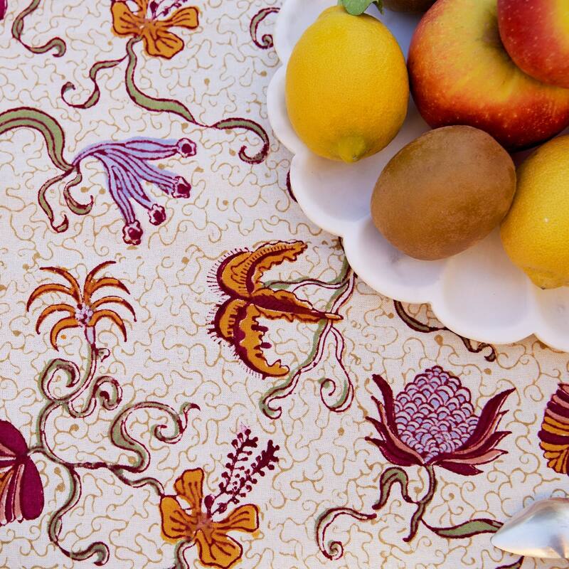 Fleurs des Indes Rectangular Cotton Tablecloth