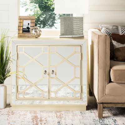 SAFAVIEH Juniper 2-Door Beige Storage Chest