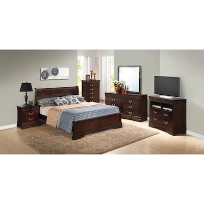 Wooden Rectangular Queen Panel Bed - 87" - Brown