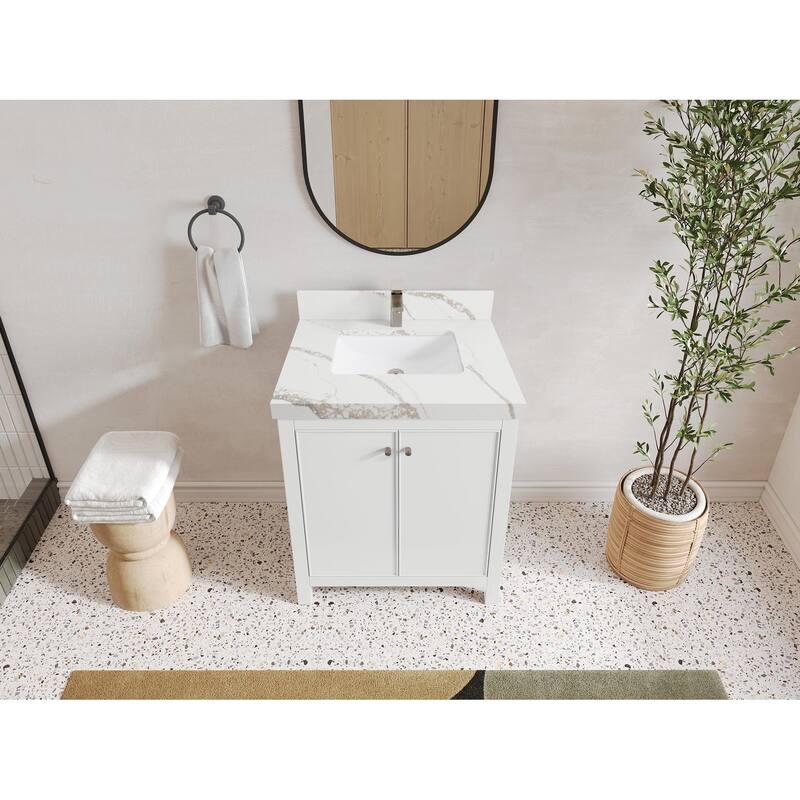 Willow Collections 30 in. W x 22 in. D Chicago Single Sink Bathroom Vanity with Countertop
