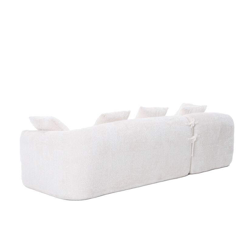 Living Room Oversized Comfy Boucle Sofa
