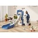 preview thumbnail 13 of 16, Toddler Slide, 6 in 1 Kids Indoor Slide for Toddlers 1-3, Baby Slide for Indoor Outdoor, L Shaped Slide for Kids Playset Blue&gray