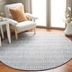 preview thumbnail 10 of 59, SAFAVIEH Handmade Abstract Damhnait Contemporary Wool Rug 3' Round - Blue/Ivory - Round