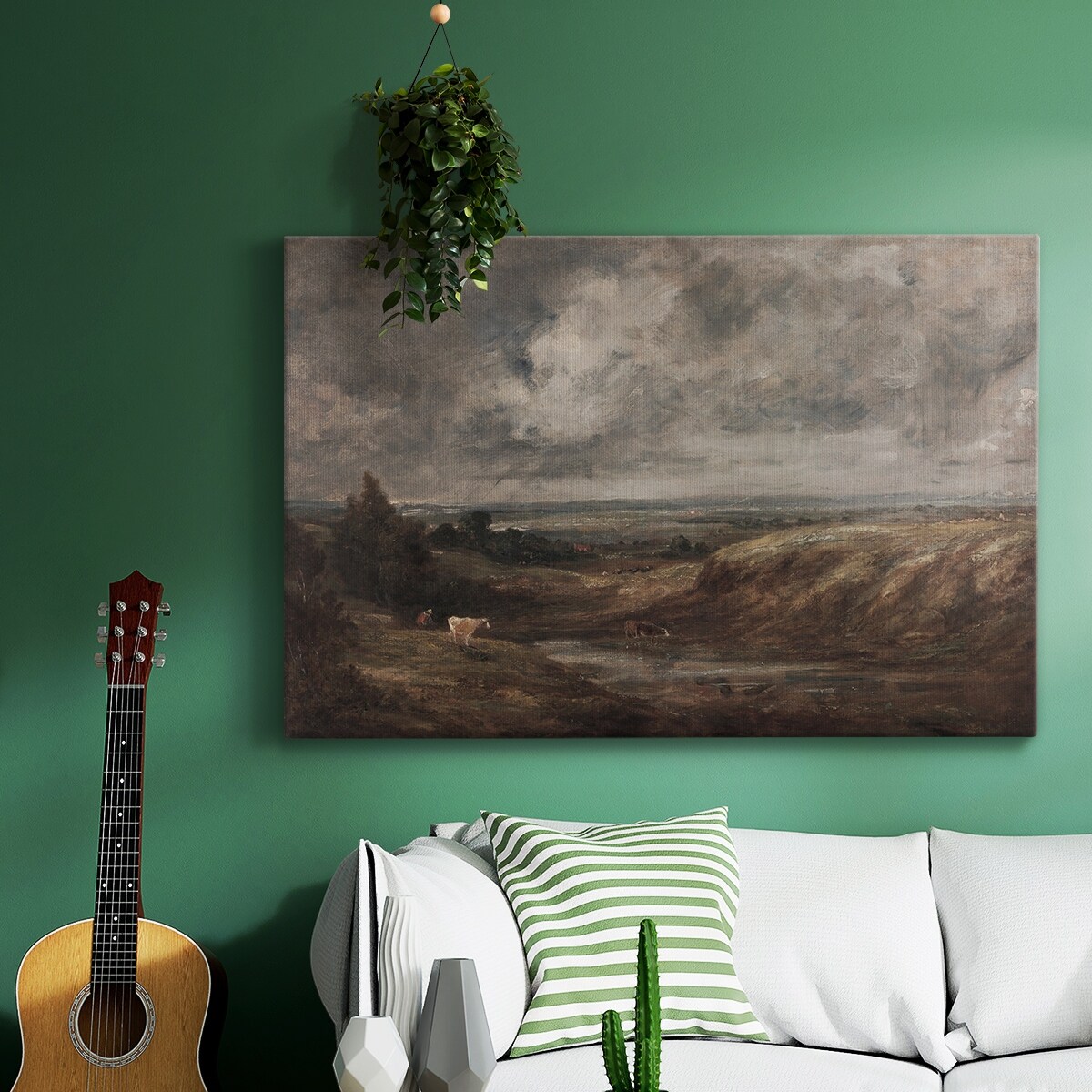 Vintage Landscape -DXVIII -Gallery Wrapped Canvas - On Sale - Bed