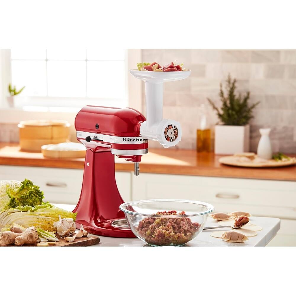 Food Grinder And Fresh Prep Slicer/Shredder Attachment Bundle Bed