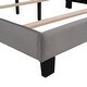 preview thumbnail 18 of 25, Queen Size Glam Velvet Wingback Upholstered Platform Bed with Foam Padded Headboard / Box Spring Needed / Fit up to 500LBS