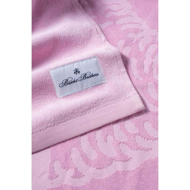 Brooks Brothers Jacquarded Logo Beach Towels