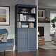 preview thumbnail 176 of 200, 100% Solid Wood 6-Shelf Bookcase with Optional Doors by Palace Imports 2 Dr Wood - Antique Blue