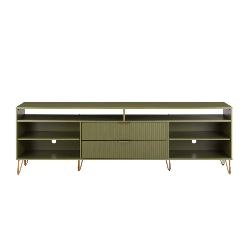 Manhattan Comfort Dumbo Mid-Century Modern TV Stand with 6 Shelves