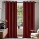 preview thumbnail 35 of 93, Deconovo Grommet Living Room Room Darkening Curtains (2 Panel) 42W x 108L - Maroon Red