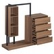preview thumbnail 10 of 33, Modern Wardrobe Closet with Drawers Shelves and Cabinets Storage Organizer - 55.30"L