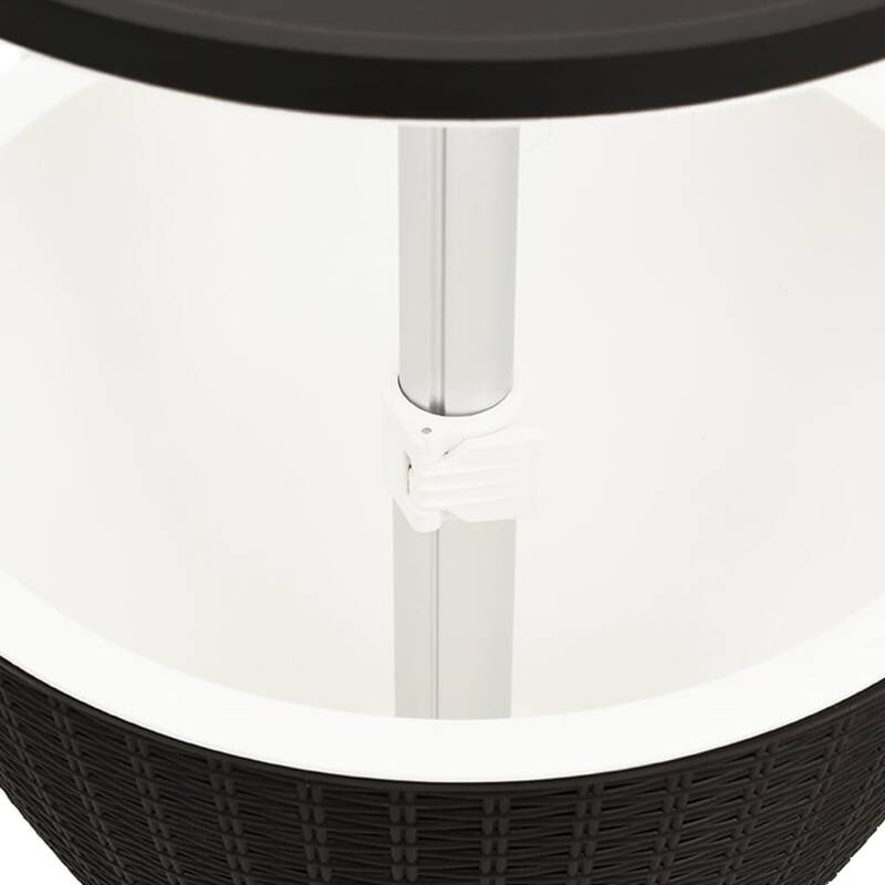 vidaXL 3-in-1 Ice Cooler Table Polypropylene - 18.9" x 18.9" x 22.4"/32.3"