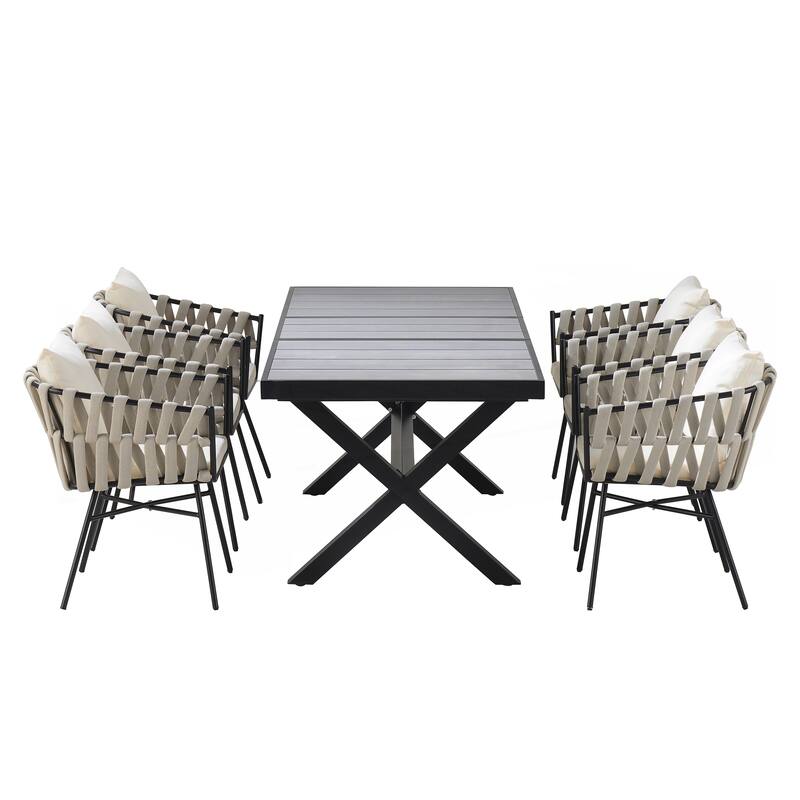 Modern 7-Piece Expandable Dining Set
