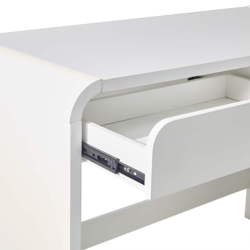 Walker Edison Modern Curve Design Writing Desk