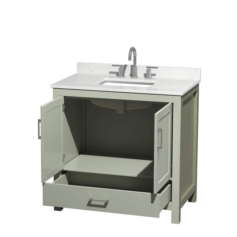 Wyndham Collection WCS141436S-QTZ-US3MXX Sheffield 36" Free Standing